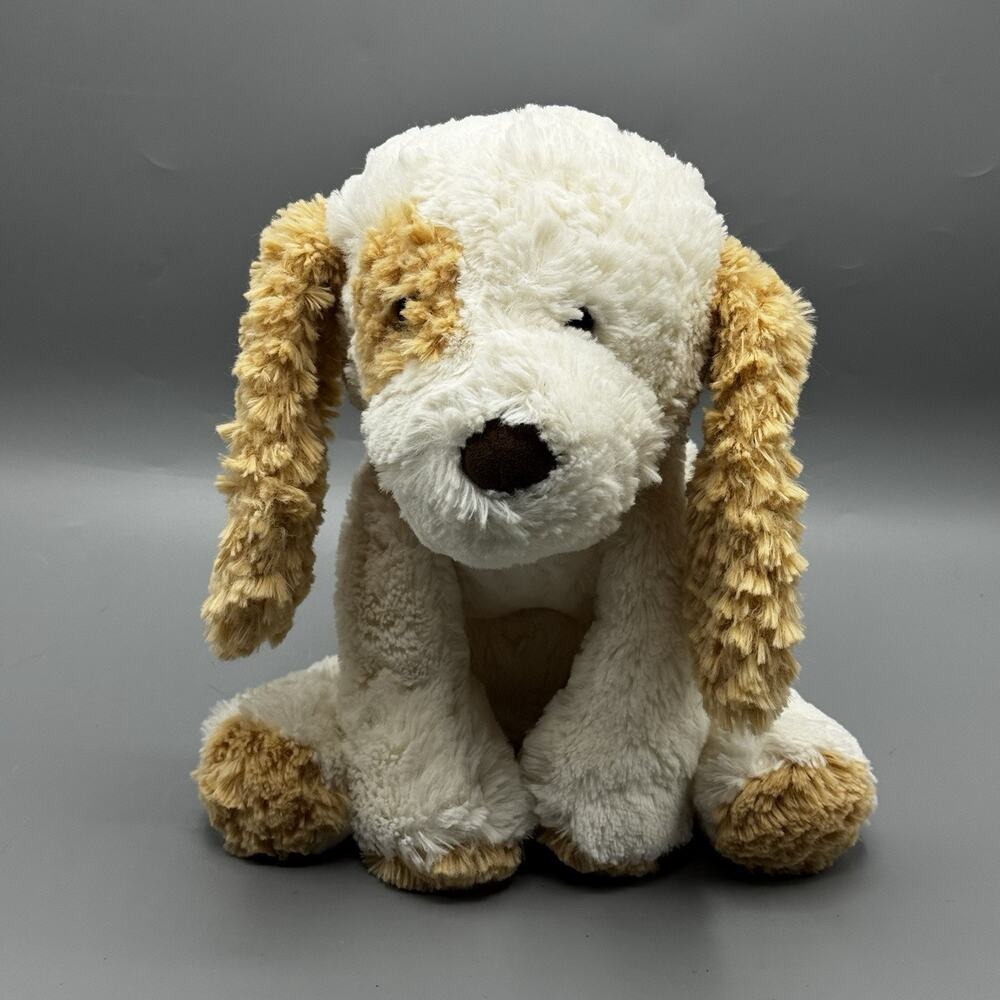 Gund Cozys Puppy Dog Plush 12” White Tan Floppy Spaniel 6058950